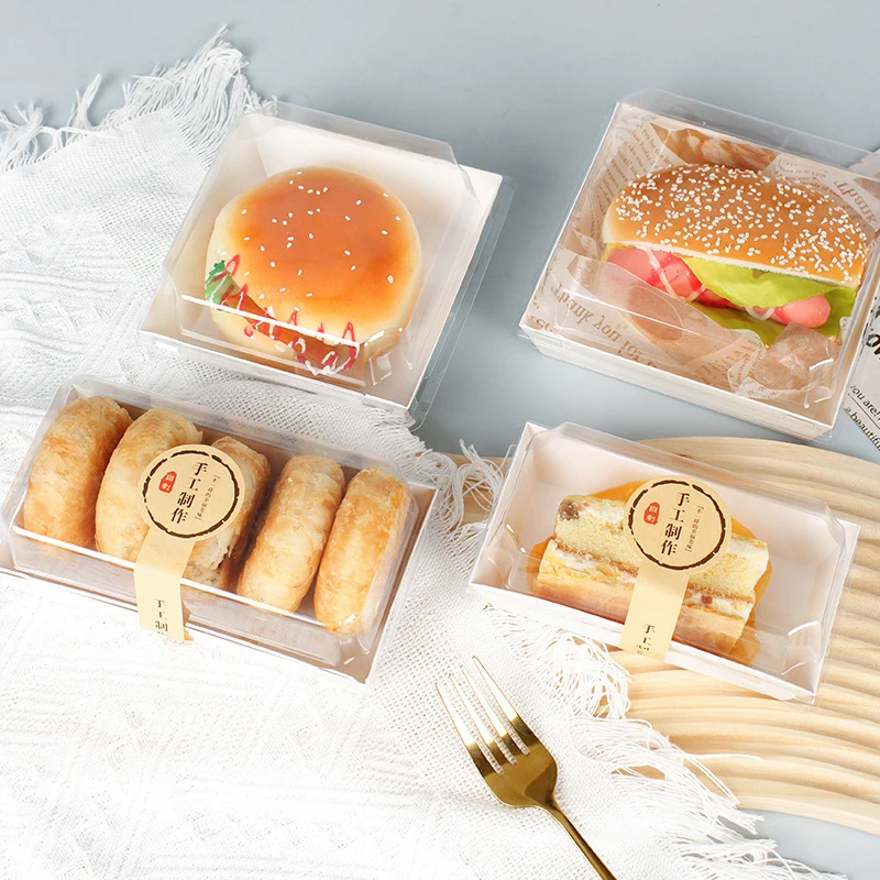 [MA]50 Pieces Per Pack Rectangular Roll And Pastry Sandwich Box Cake Packaging Box[MA] - view 4