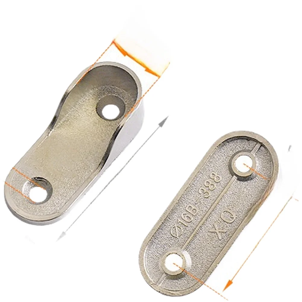 2PCS Thicken Closet Rod Brackets Zinc Alloy Wardrobe Clothes Pole Holder Flange Base 16/19/22/25mm Household Storage Organizer