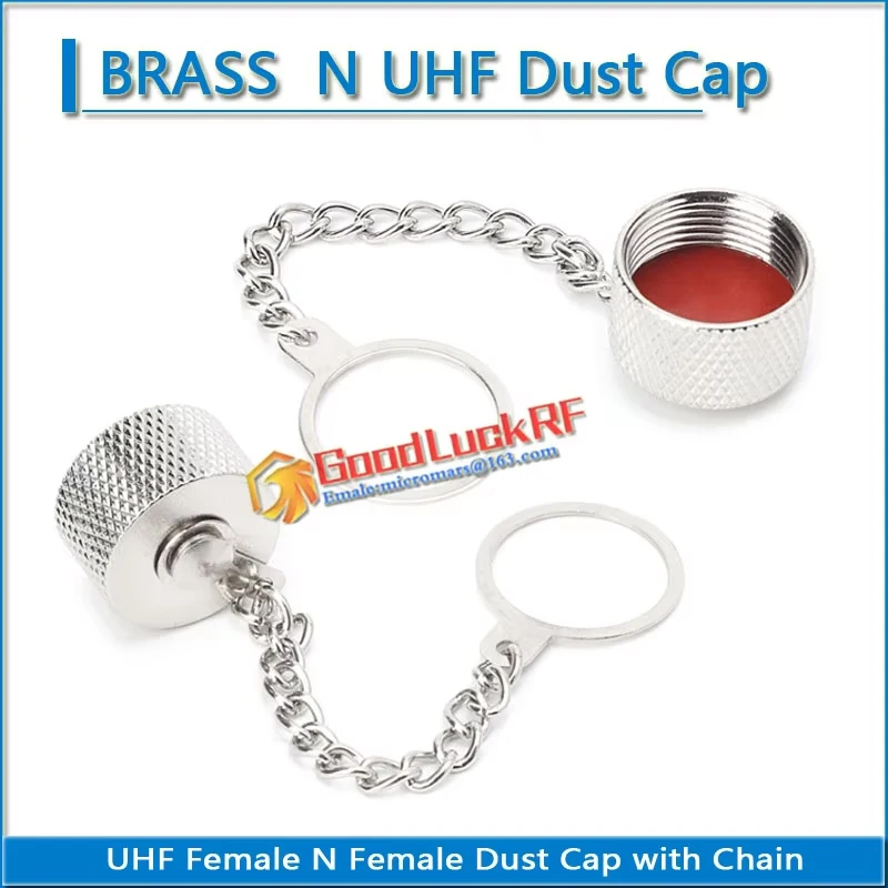 L16 N Female UHF PL259 SO239 Female Dust Cap with Chain Resistor RF coaxial Terminator Dust Cap Protective Cover Brass Adapters
