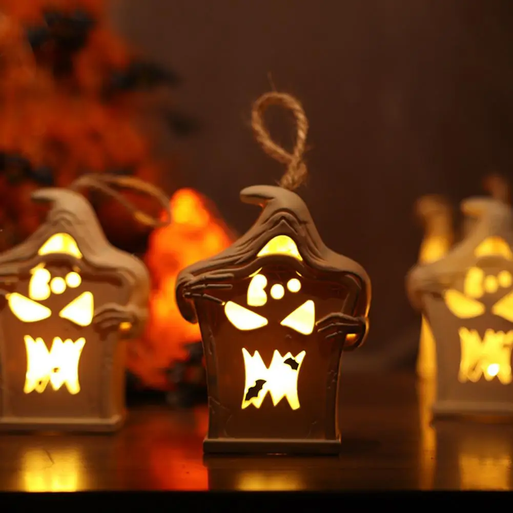 Unique Holiday Gifts Halloween Hanging Ornaments Halloween Light Up Tombstone Ornaments with Led Lights Spooky Hanging Graveyard