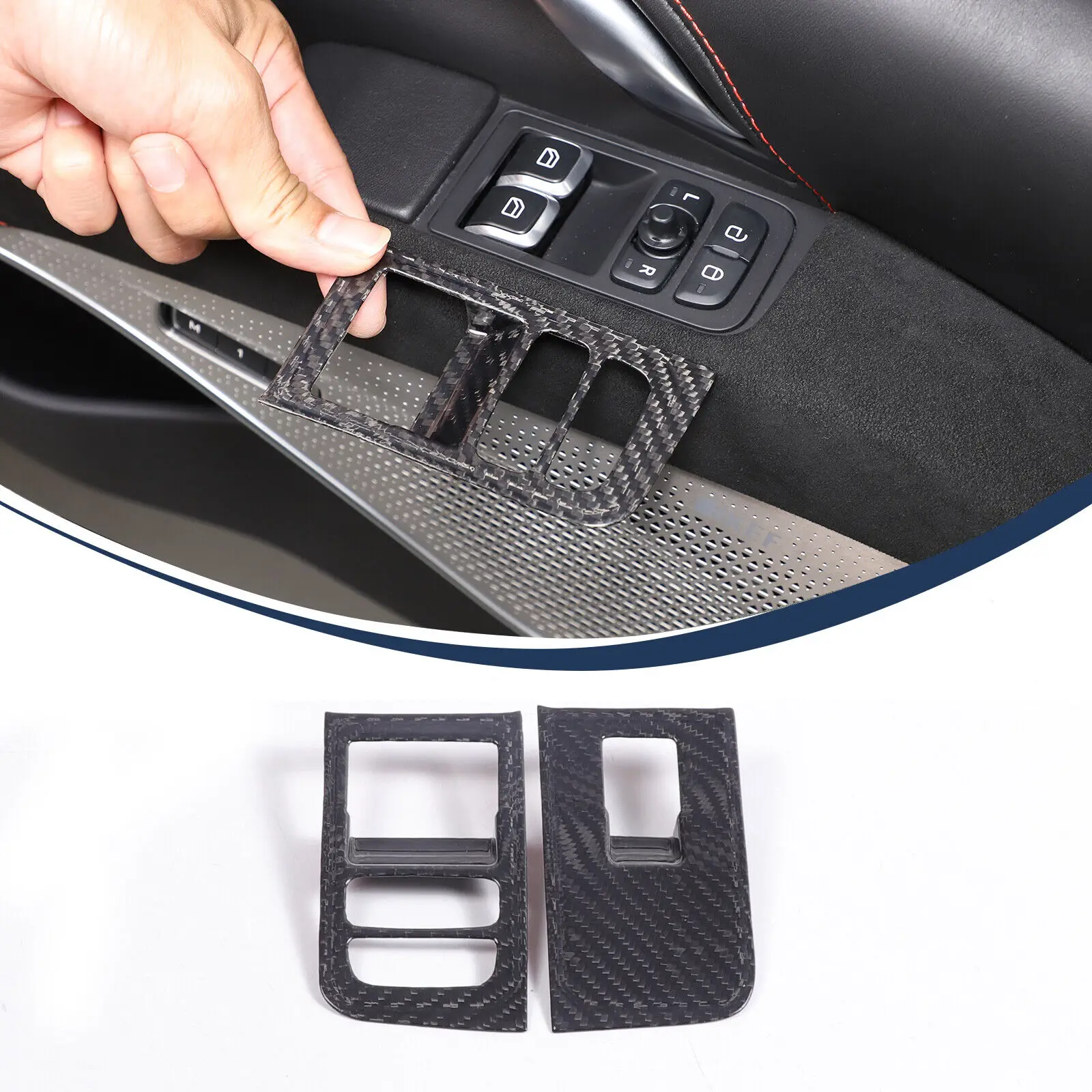 

Сухой карбоновый переключатель подъема окна двери автомобиля, рамка для Lotus EMIRA 2021-2023, аксессуары для декоративной отделки салона