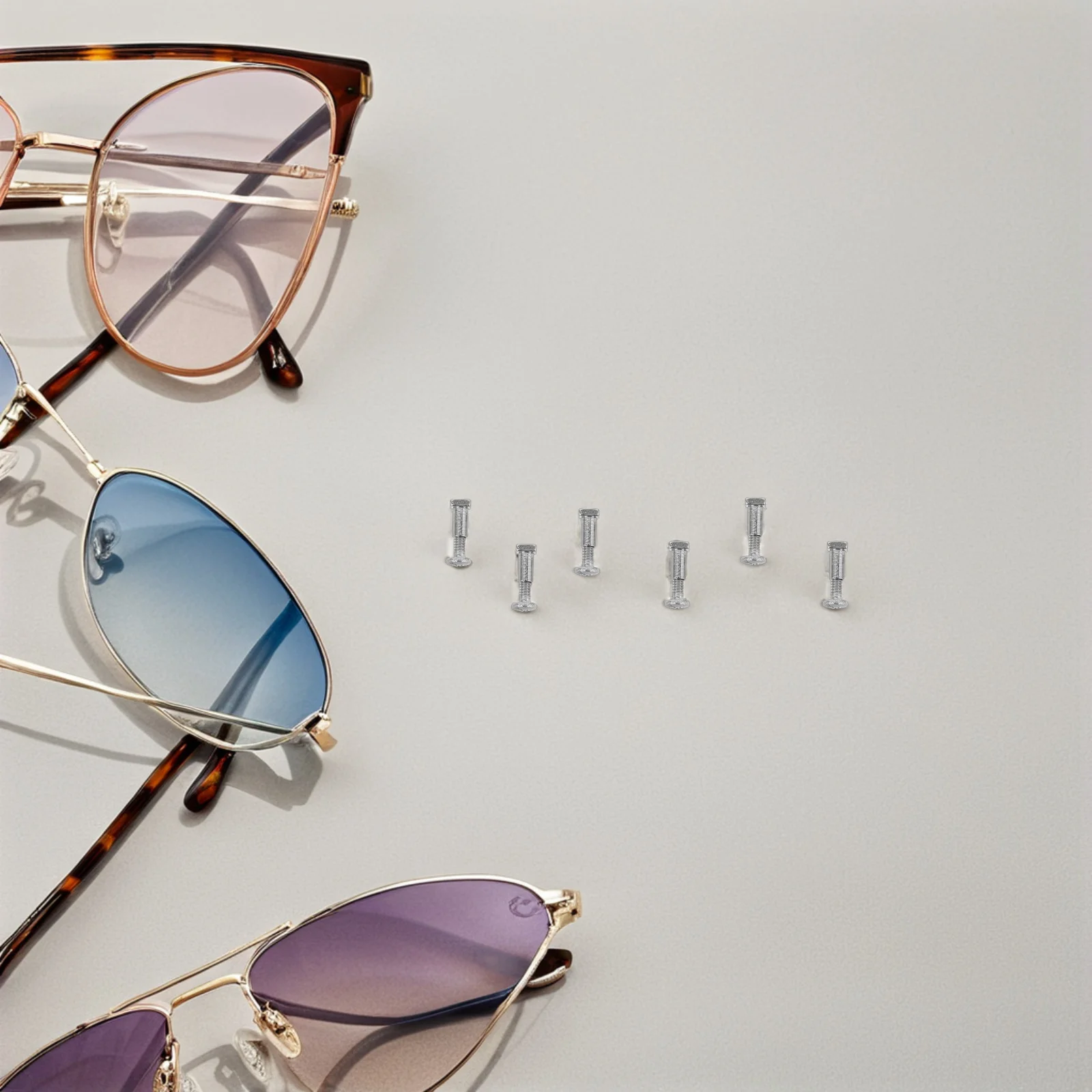 

60 pcs Eyeglass Screws Repair Kit Precision Screw Set For Glasses Frames Sunglasses Fixing Tiny Screws For Electronics