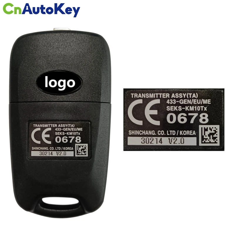 CN 051132   OEM PN 95430-1Y000 para Kia MORNING 2011+ control remoto abatible 2 botones FCC SEKS-KM10TX 433MHz sin Chip 95430-1Y200