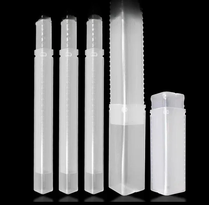 

12 / 16 / 20 / 24mm Plastic Square Telescopic Packing Tube Square Telescopic Pack Tube For CNC End Mill Tool Packing