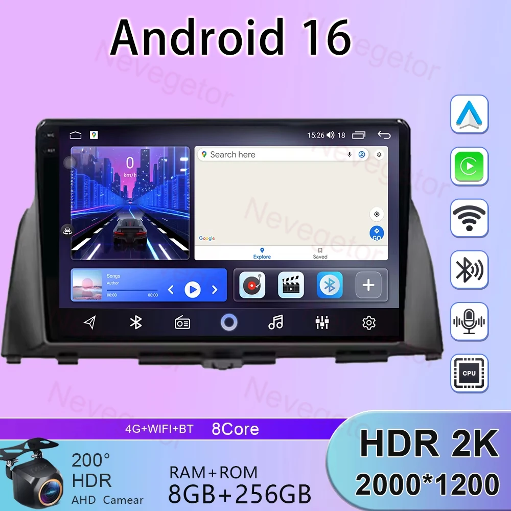 

no 2din dvd Navigation autoradio For KIA Optima K5 2016 2017 2018 Android 15 Carplay Android Auto Radio Car Multimedia GPS wifi