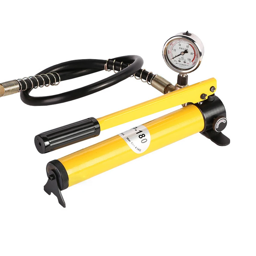 

CP-180 Portable Small Hydraulic Pump Hand Pump Hydraulic Pump Hydraulic Manual Pump with Pressure Gauge 60MPa 400CC