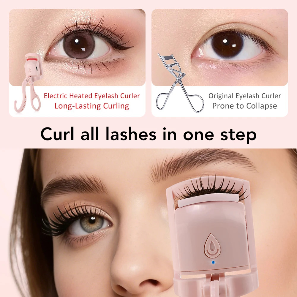 Elektrische Beheizte Wimpern Curler Schnelle Heizung Wimpern Curling Werkzeug Wiederaufladbare langlebige Wimpern Curler Styling Make-Up-Tool