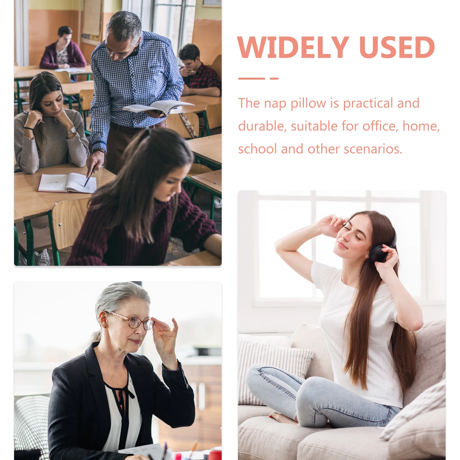 

Nap Pillow Desktop Sleeping Face Down Office Cushion Portable Ergonomic Design PP Cotton Support Long Life