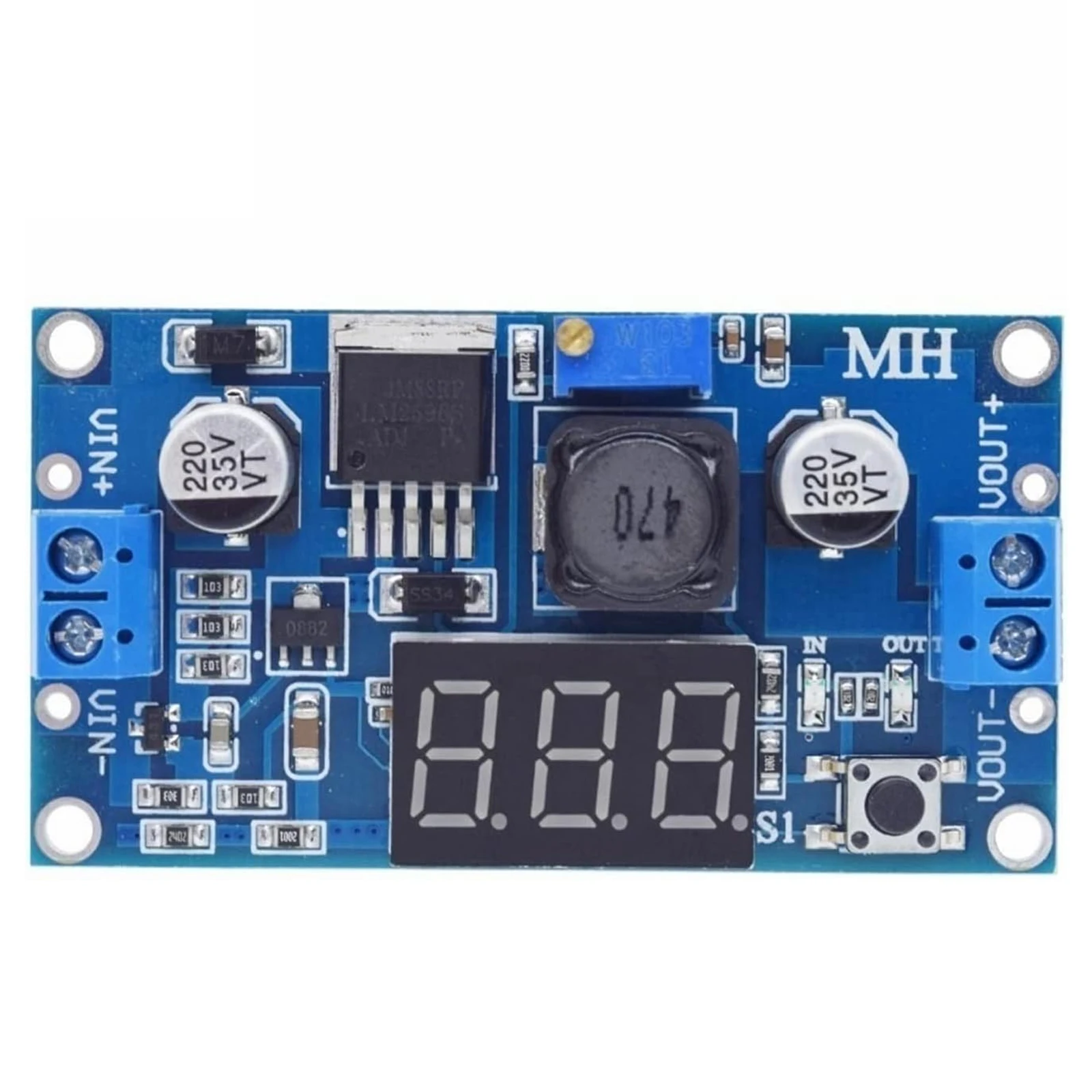 

DC-DC Step down Power Module 3A Adjustable Voltage Stabilization 24V to 12V 5V 3V with Digital Display