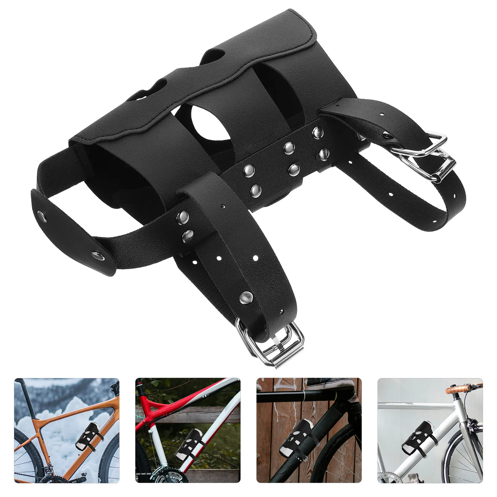 

Комплект из 1 шт. держателя для велосипедной бутылки из ПУ, крепление на руль, стабильная подставка для напитков, аксессуары для велосипеда для активного отдыха