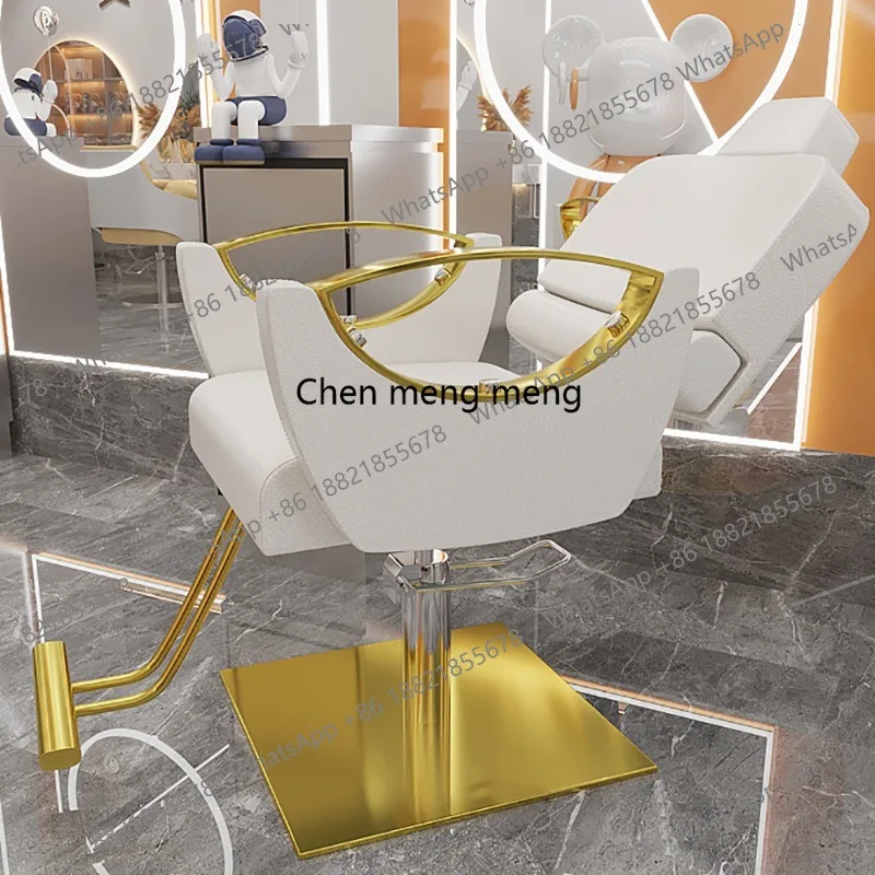 Portable Folding Barber Chair Salon Hair Shop Hair Salon Barber Chairs Barbershop Sillon De Barbería Commercial Furniture