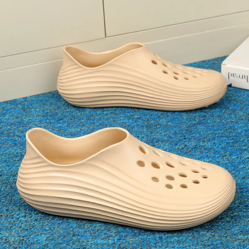 Men Summer Slip On Outdoor Anti Slip Sandals Large Size Casual Beach Shoes