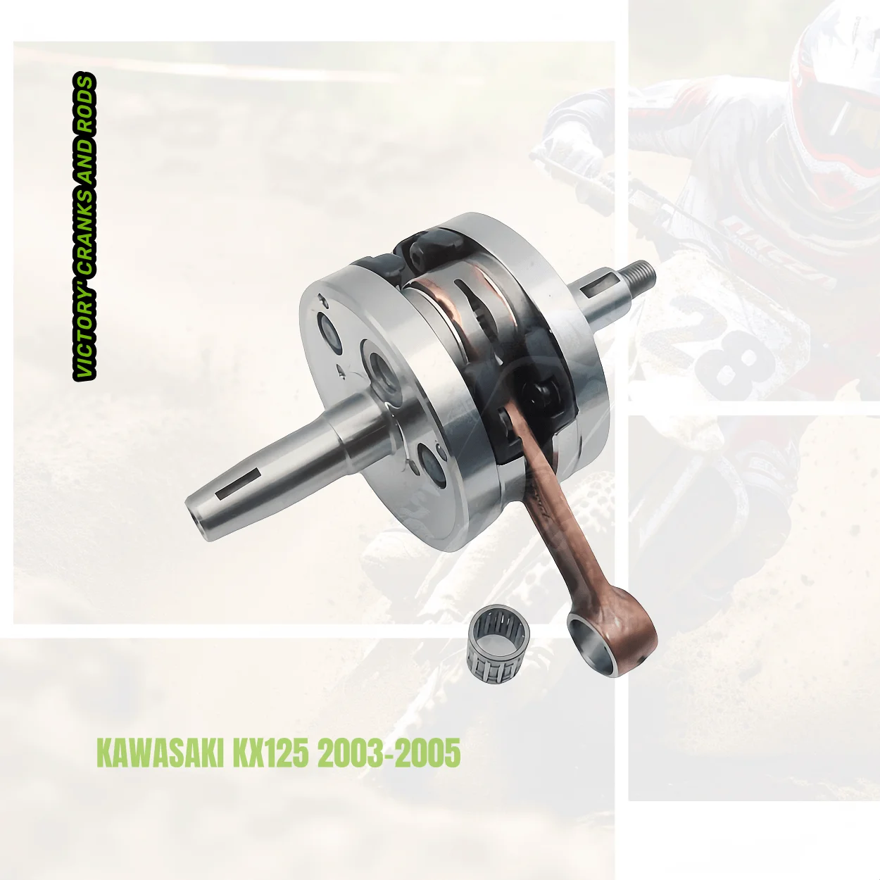 

VICTORY' CRANKS AND RODS FOR KAWASAKI KX125 2003-2005 DIRT BIKE NEW CRANKSHAFT ASSEMBLY