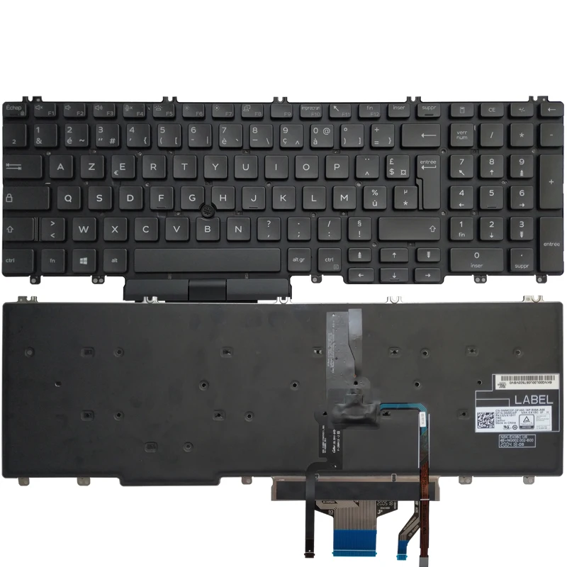 New French/US/Spanish Keyboard For Dell Precision 3500 3501 3540 3541 Latitude 5500 5501 5510 5511 0M25NK 0XPYPV With Backlight