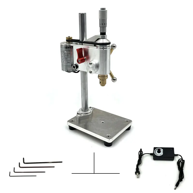 Metal Mini Precision Bench Drill Watchmaker Tool 220V Removable Multi Function Manual Adjustable Miniature Bench Drill Model Toy