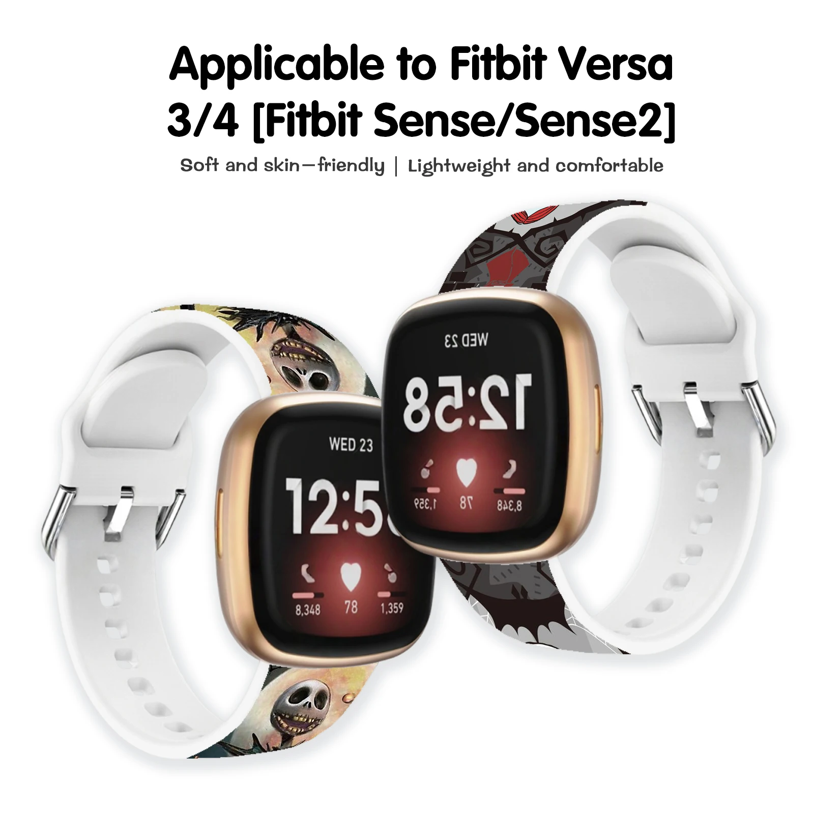 

Halloween Series printed strap for Fitbit Versa 2/1 Watchband Replaceable Bracelet for Versa 4/3 Watch Band for Women as a Gift