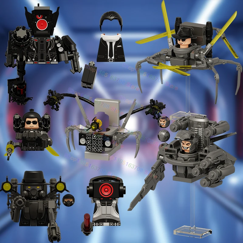 

KDL856 Toilet Man Animated Models Astronaut Action Figures Assemble Scene Building Blocks Accessory Puzzle Toys Gifts KDL846