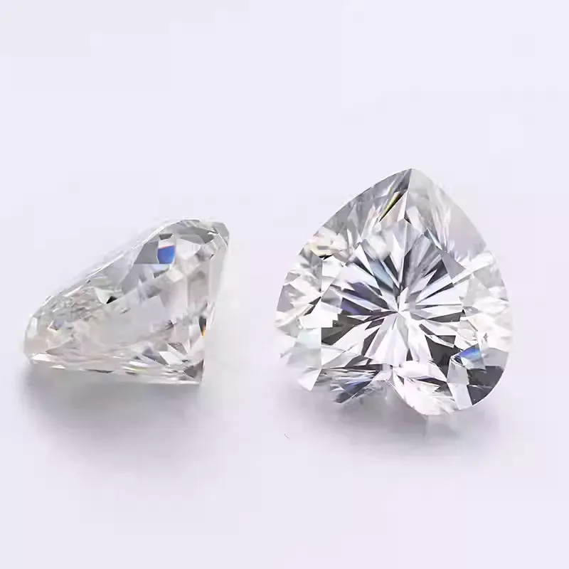 Heart Shape Moissanite D Color VVS1 Pass Diamond Tester Certified Loose Gemstones For Jewelry Making Charms DIY Crafts