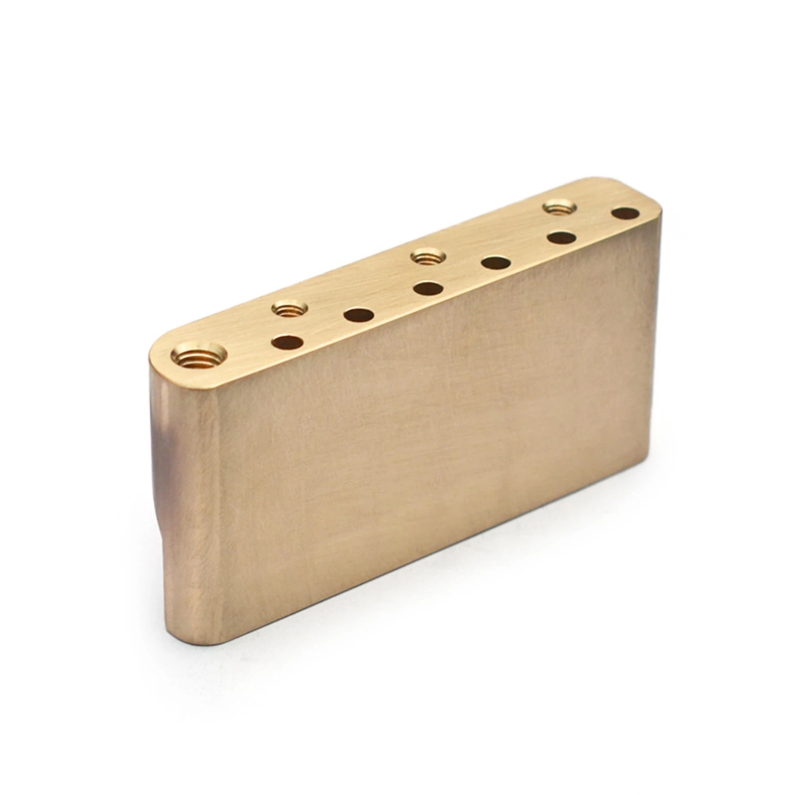 Brass Guitar Bridge Block Brushed Finish Tremolo Bridge Base Instrument Hardware CNC Machined Easy Installation