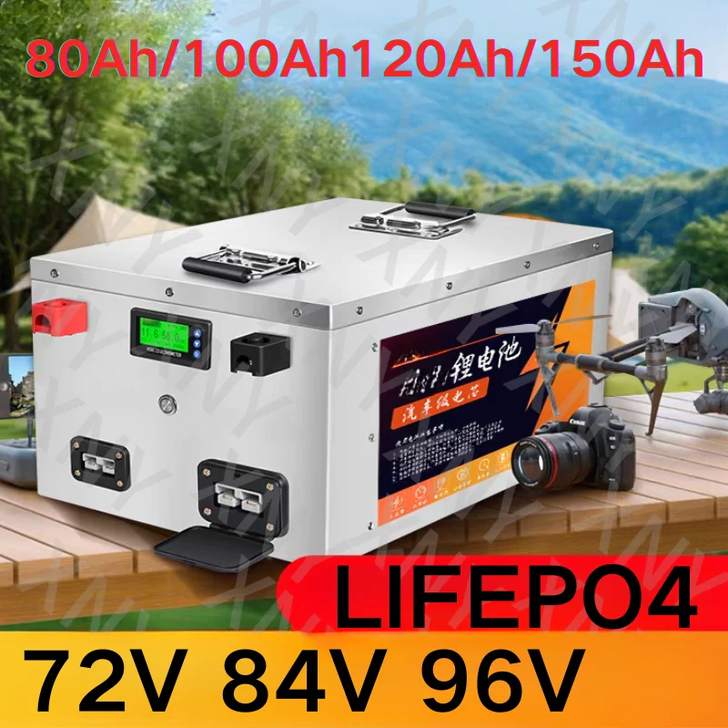 

XNY -LIFEPO4 battery 72V 84V 96V 100AH 110AH 120AH 125AH 130AH iron phosphate battery pack with BMS for EV RV AGV Golf Cart