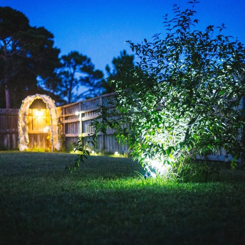 Foco de paisaje de jardín progresivo Sonic GS-103, luz alimentada por energía Solar para exteriores en estaca, LED blanco brillante