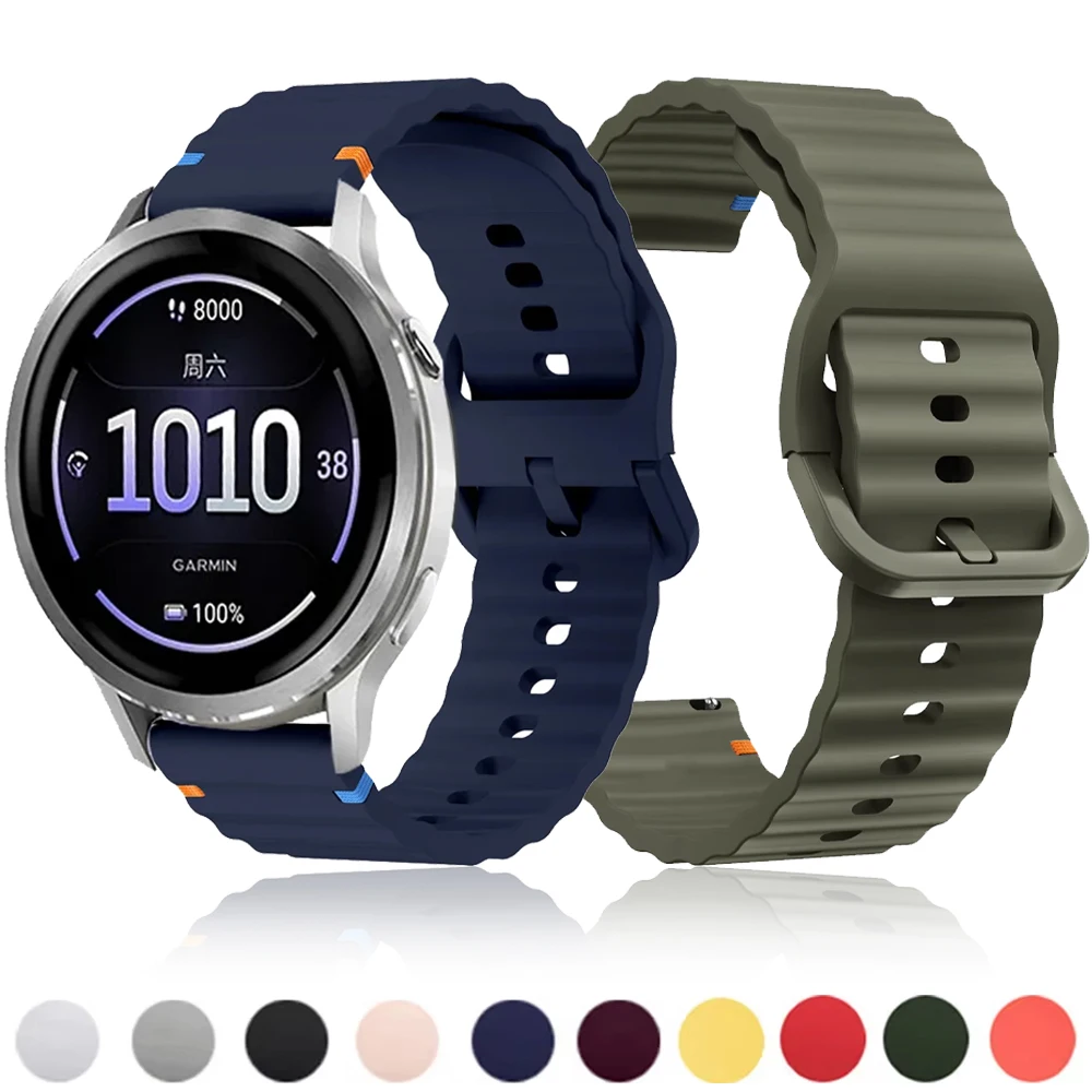 18mm 20mm 22mm Silikonarmband für Garmin Venu 3/2/3S/Active 6 5 Sportarmband für Garmin Forerunner 970 965 265 165