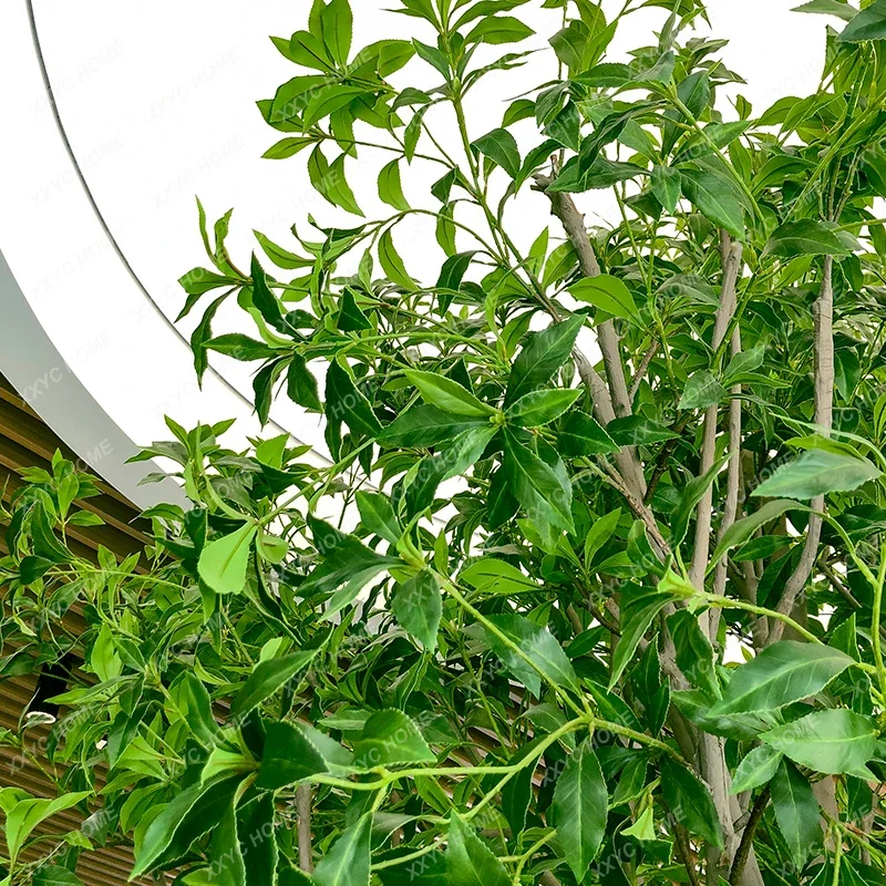 Horse drunken wood simulated plant window landscaping interior decoration  bionic green plant large fake tree simple landscape image 5