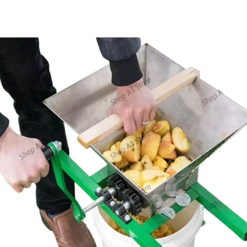 Stainless Steel Hand Crank Fruit & Vegetable Crusher, Multifunctional Manual Crushing Equipment