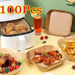 50/100pcs Square Airfryer Papers Non-Stick Disposable Paper Large Air Fryer Disposable Food Householdr Kitchen Oil Absorbing