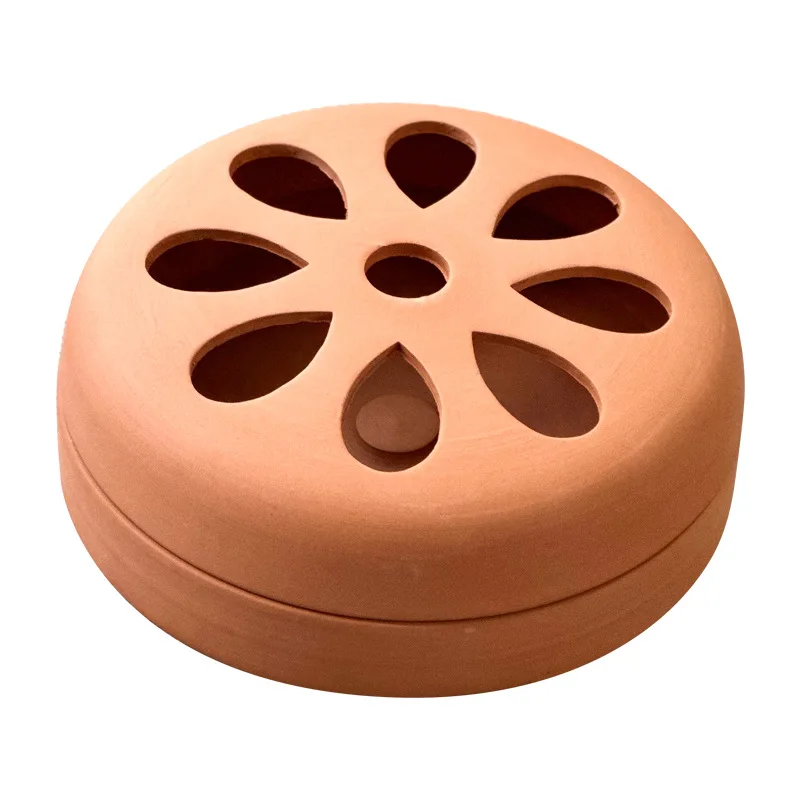 5.5Inch Terracotta Burner Portable Mosquito Coil Holder Charcoal Burner Terracotta Incense Holder Incense Burner 1pcs/Set