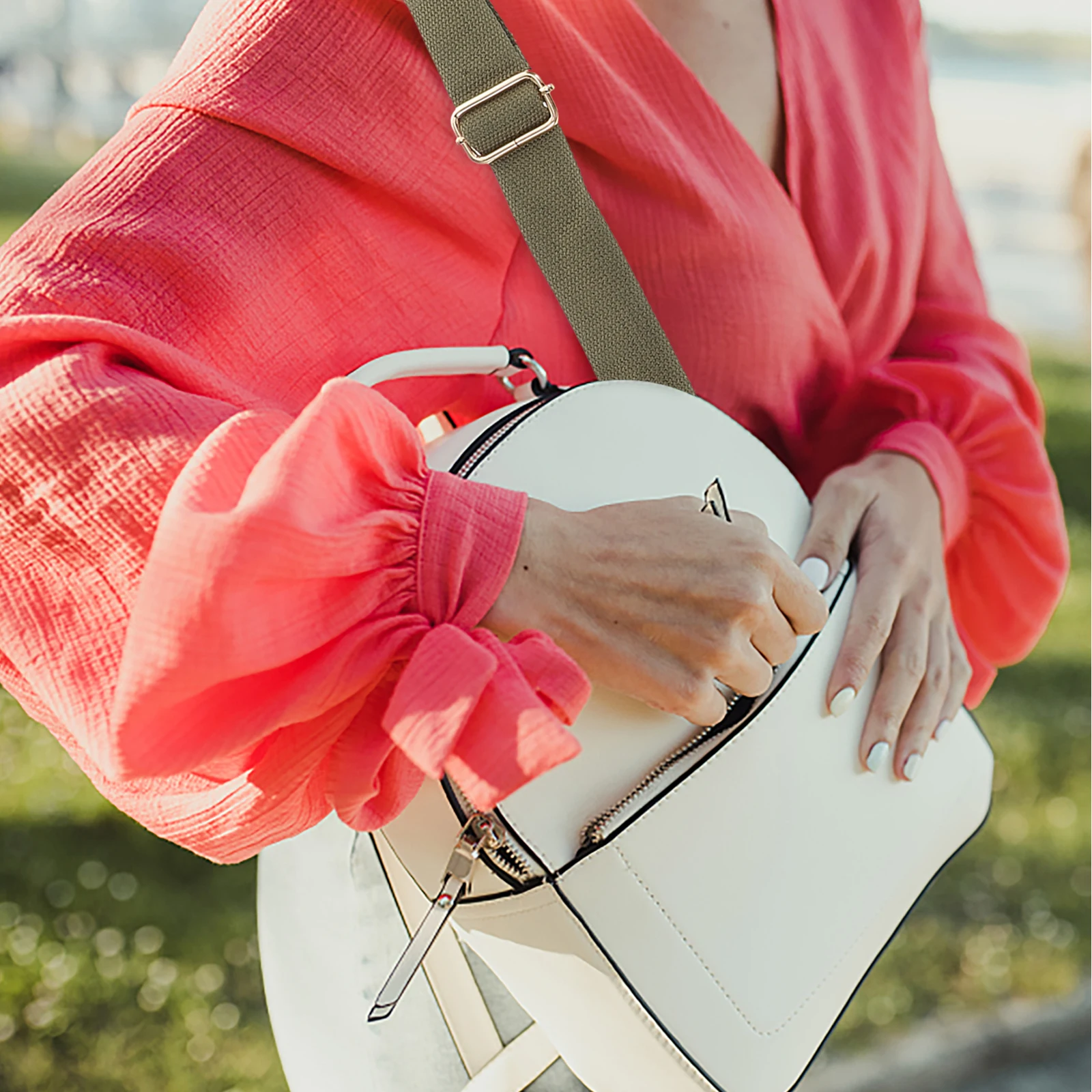 

2Pcs Nylon Bag Shoulder Straps Wide Adjustable Detachable Replacement Strap Purse Crossbody Handbag Comfort Straps