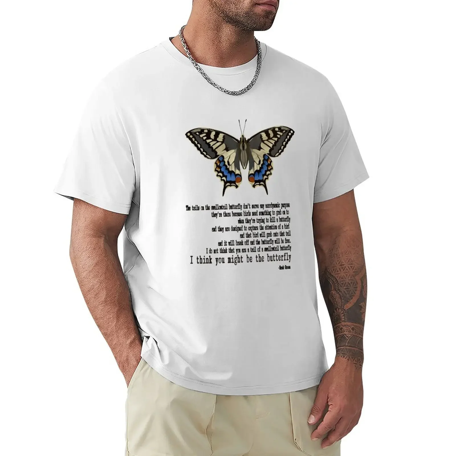 Hank Green butterfly quote T-shirt customs design your own Aesthetic clothing big and tall t shirts for men