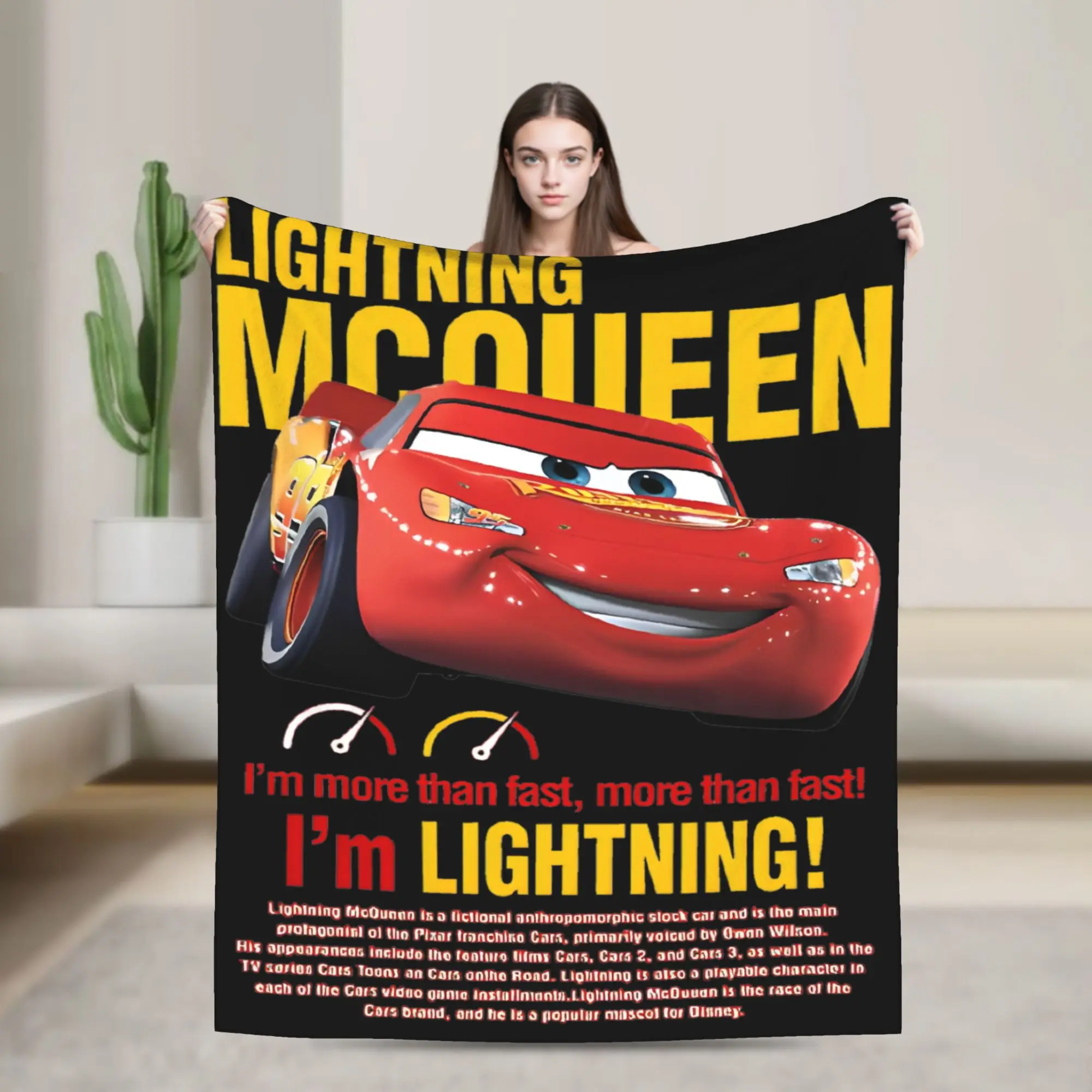 

Sally I'm Lightning McQueen Blanket Cartoon Plush Throw Blankets Bed Sofa Decoration Soft Warm Bedspreads