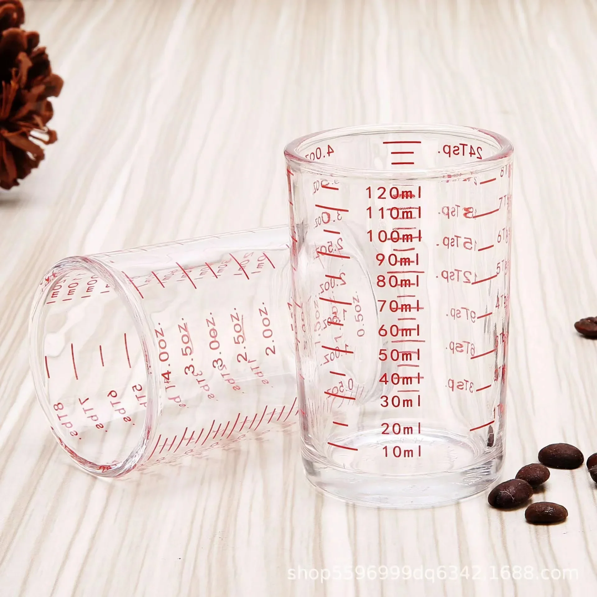 Shot Glass Measuring Cup 3OZ/90ML 4OZ/120ML Liquid Heavy High Espresso  Glass Cup kitchen tool - AliExpress 15