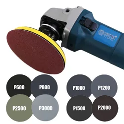 10pcs 3 Inch Round Sandpaper Disk Sander Disc 600-3000 Grit Sanding Grinding Disc Polish Pad For Polishing Wood Metal Headlight