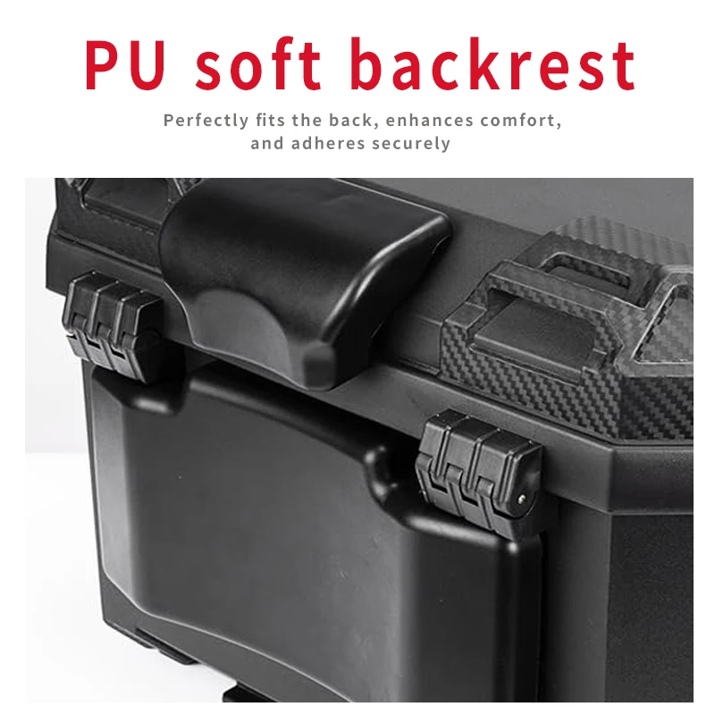 Universal 45L/57L Motorcycle Helmet Box Top Tail Rear Luggage Storage Tool Cases AntiDrop Shock Waterproof Motorbike Travel Box image 5