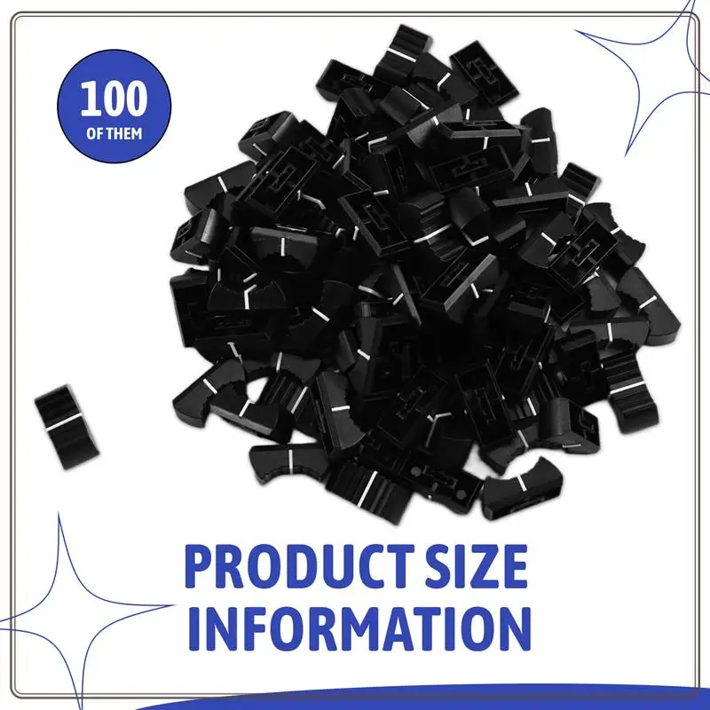 Reliable-100Pcs Fader Knob Caps Foraudio Equipment, DJ Equipment, Andmixing Consoles Slider Caps,100Pcs Fader Knob Caps Foraudio