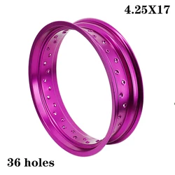 Motorcycle 4.25x17 inch 17inch 36 Spokes Holes Aluminum Alloy 17