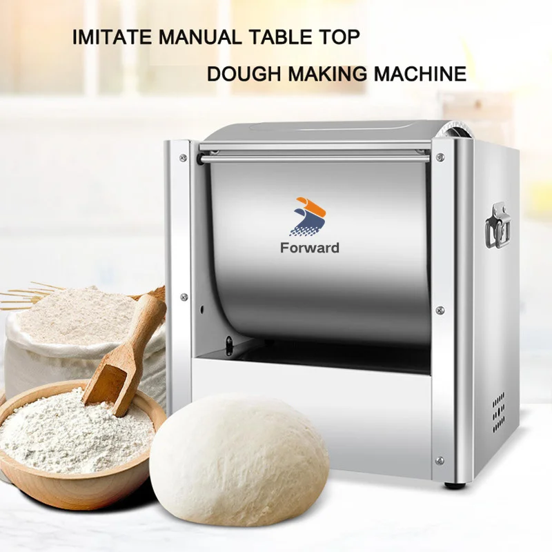 90 Degree Flip Automatic Dough Mixer 220V Commercial Stainless Steel Flour Mixer Bread Dough Kneading Machine 3-5 mins