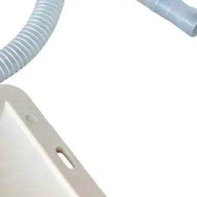 Plastic Air Conditioner Condensate Drain Tray with 1-Meter Hose for Window AC Units White 119x119mm Dimensions
