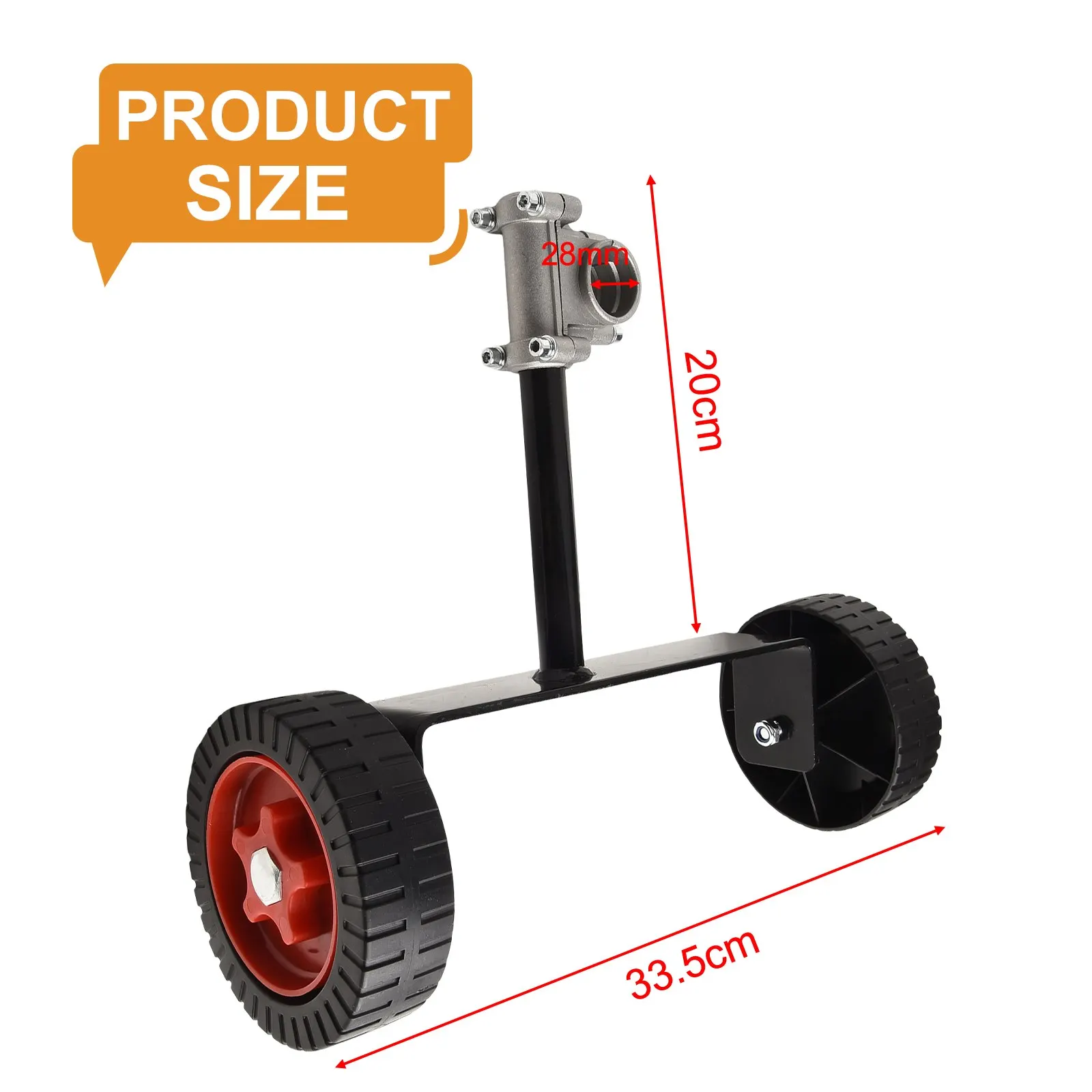 /Adjustable /Walk /Behind Wheels For String Trimmer 26mm 27mm Shaft Tube Brush Push Eater Attachment Garden Tool