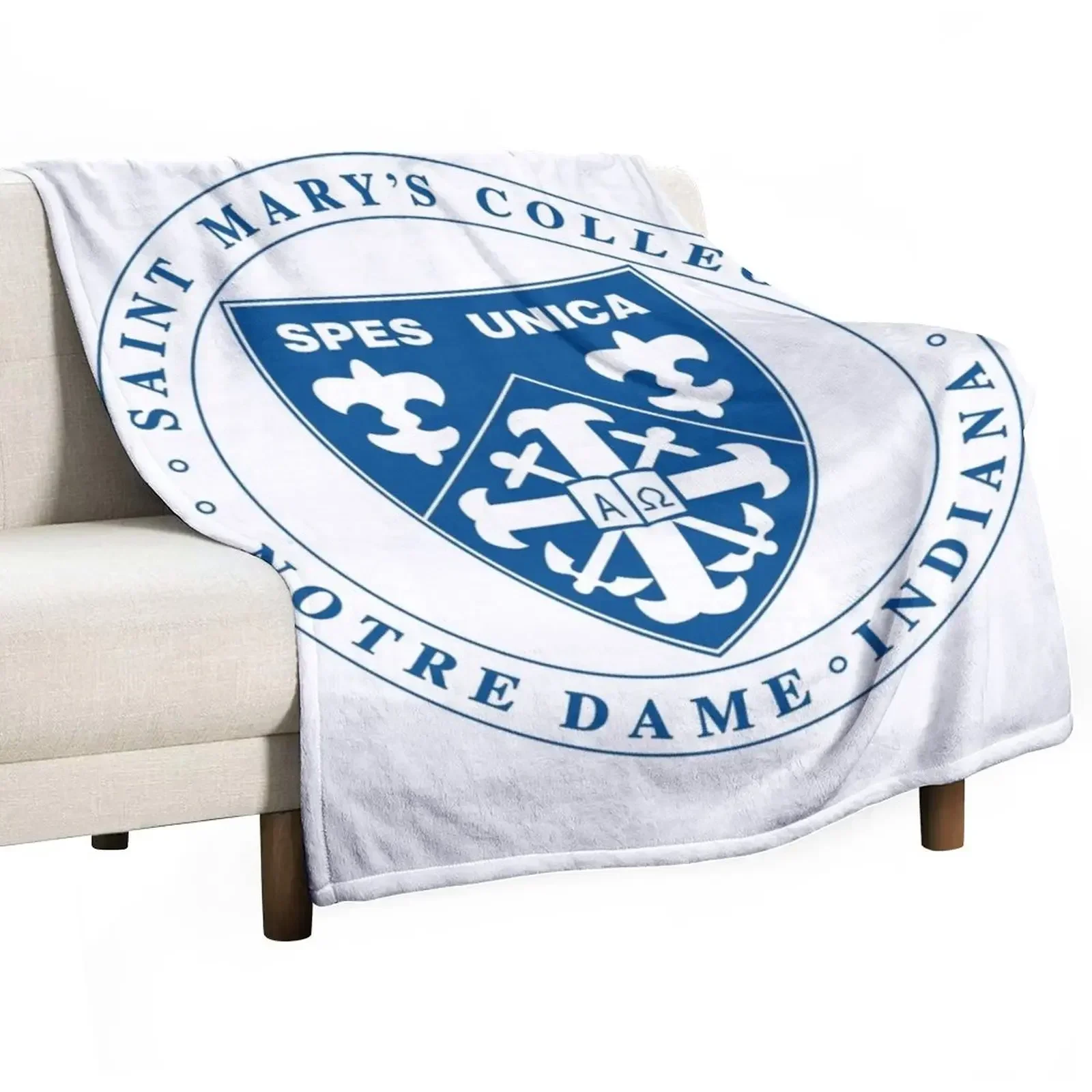 

Saint Mary's College Throw Blanket Flannel Fabric Nap Decorative Sofa Blankets