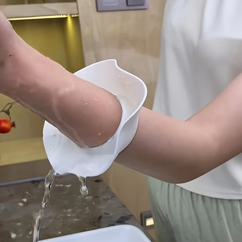 2 個再利用可能なシリコンリストバンド防水防滴アームカフス洗顔シャワースキンケアルーチンバスアクセサリー