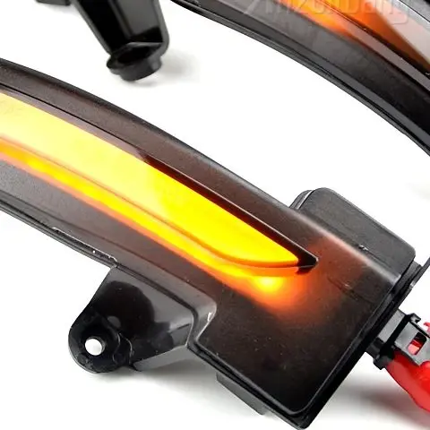 2pcs LED Dynamic Sequential Side Mirror Turn Signal Blinker Flowing‑Water Light For Renault Megane IV 2016‑2019