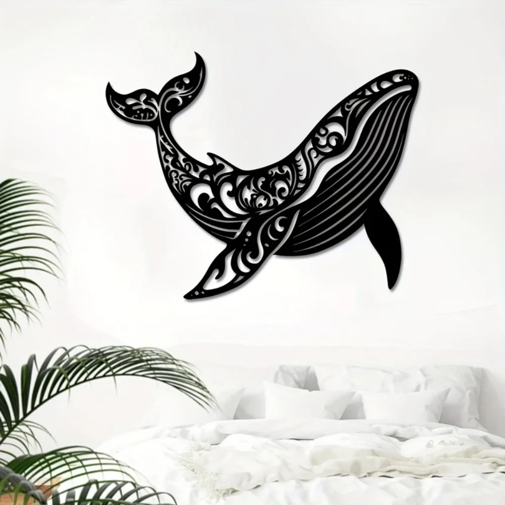 Modern Ocean Dolphin Iron Wall Hanging Nautical Coastal Silhouette Decor Ideal for Home Wall