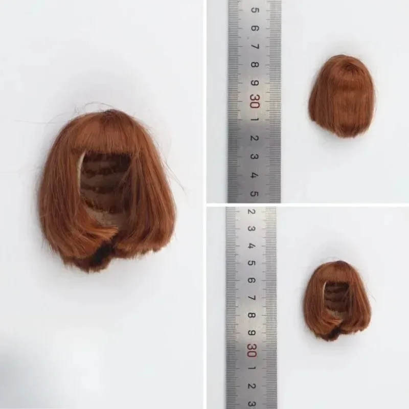 Peluca de pelo esculpida con cabeza de soldados femeninos a escala 1/6, modelo de peluca, peinados para figura de acción de 12 pulgadas, accesorios de soldado corporal, Juguetes