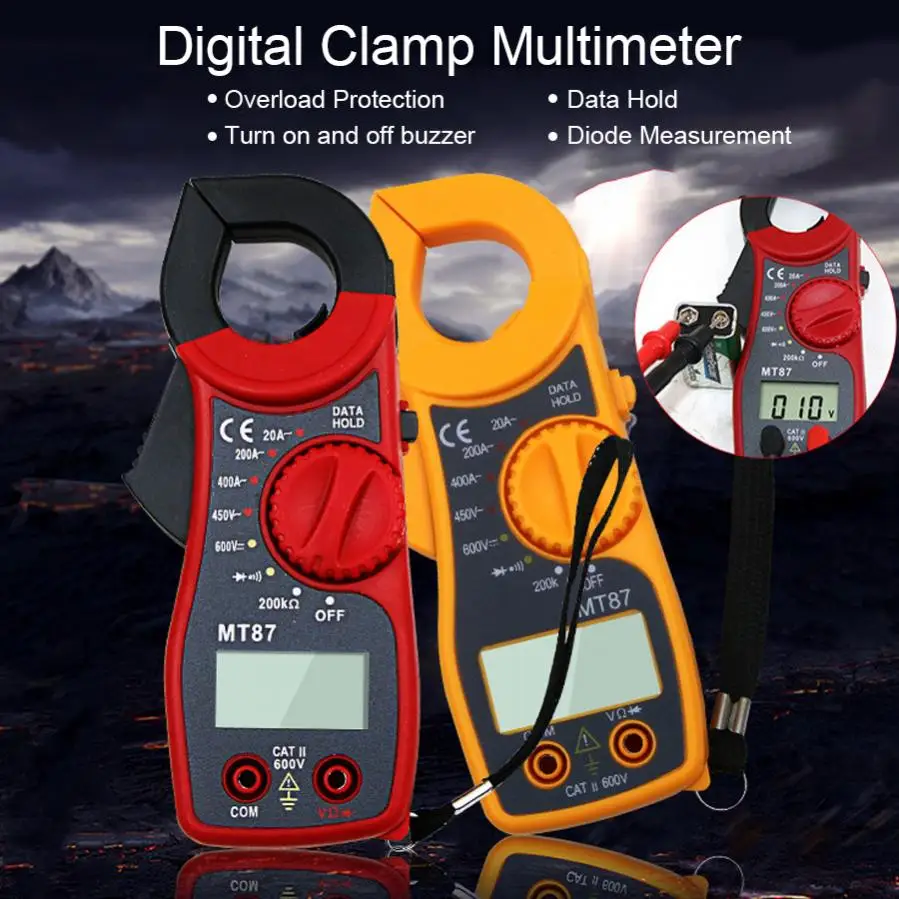 Pinza Meters multimetro elettronico pinza amperometrica digitale Tester DC AC tensione pinze di corrente Tester di resistenza strumenti multimetro