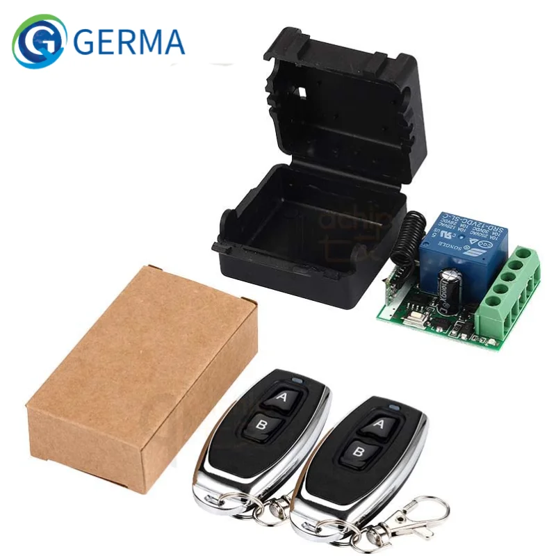 GERMA 433Mhz Universal Wireless Remote Control Switch DC 12V 1CH relay Receiver Module RF Transmitter 433 Mhz Remote Controls