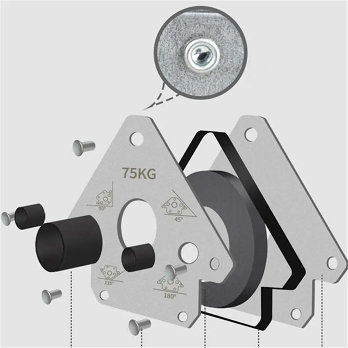 【Welding Accessories】 Electric Welding Auxiliary Tools Magnetic Welding Positioner Electric Welding Iron Absorption Right Angle