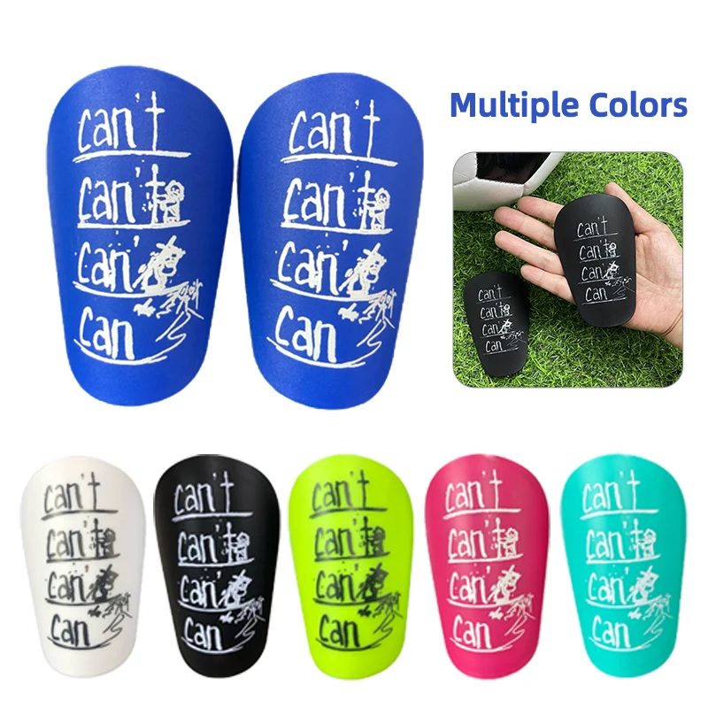 

Mini Football Leg Shinguard Adults Kids Graffiti Maker Soccer Shin Guards Pads Compact Portable Trainng Equipment 6 Colors